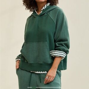 Aerie hooded waffle sweatshirt